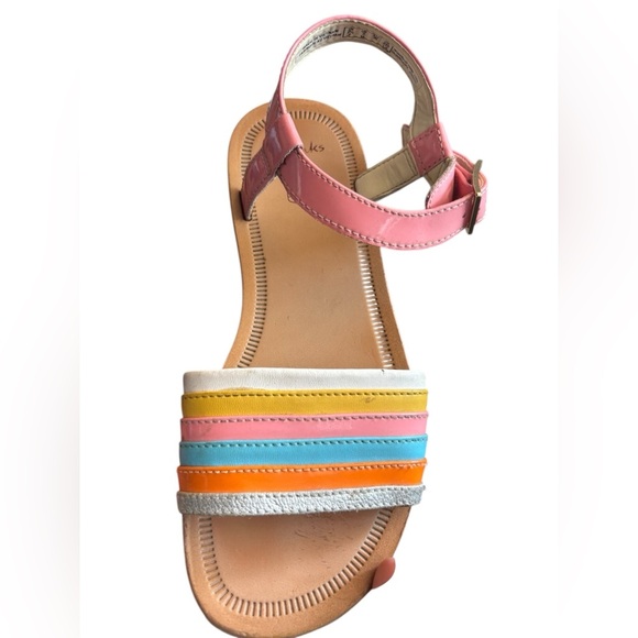 CLARKS girl FINCH STRIDE K - MULTICOLOR sandals size 3 M leather preloved - Picture 2 of 7